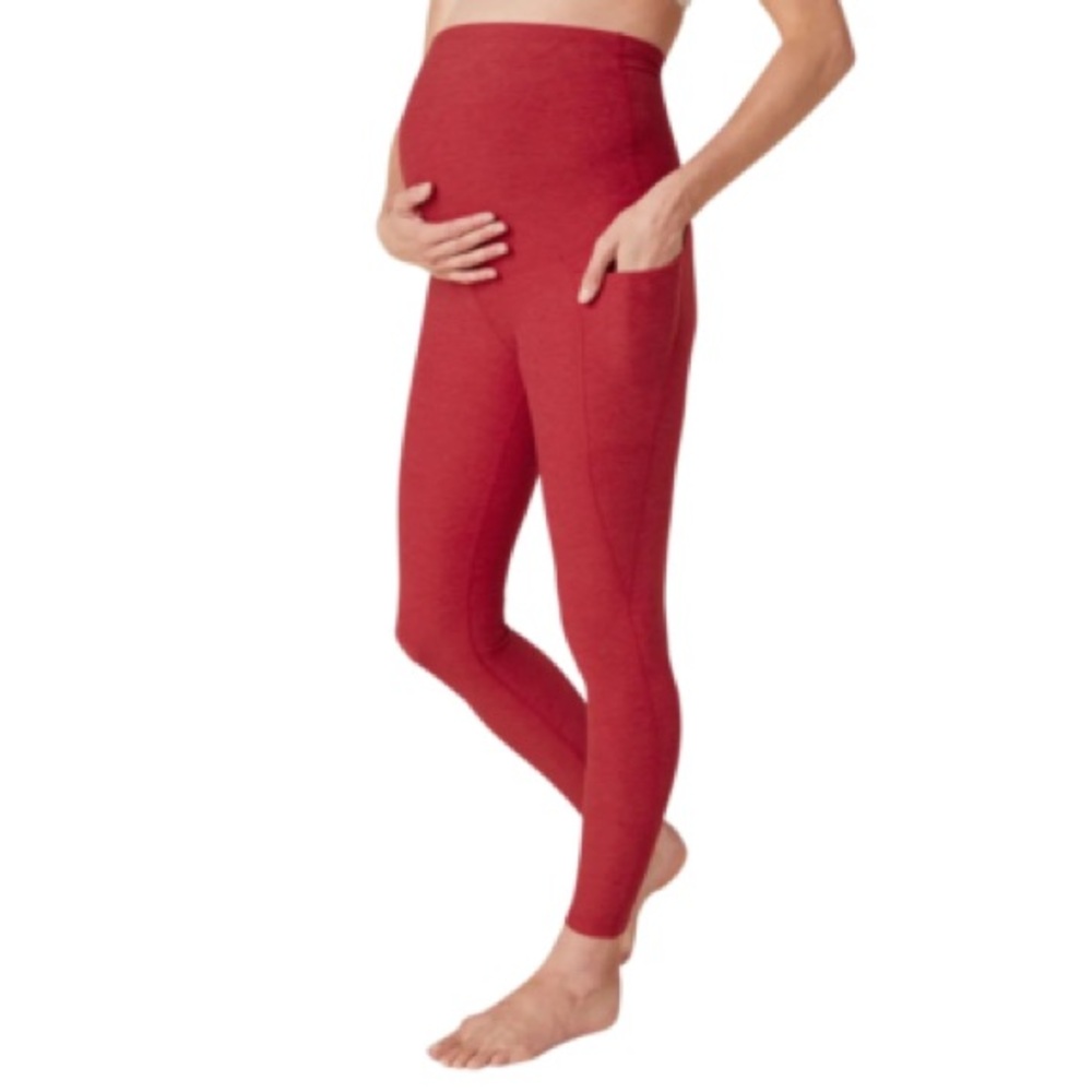 ▪️Beyond The Bump Shaper Midi Length Pocket Maternity Leggings